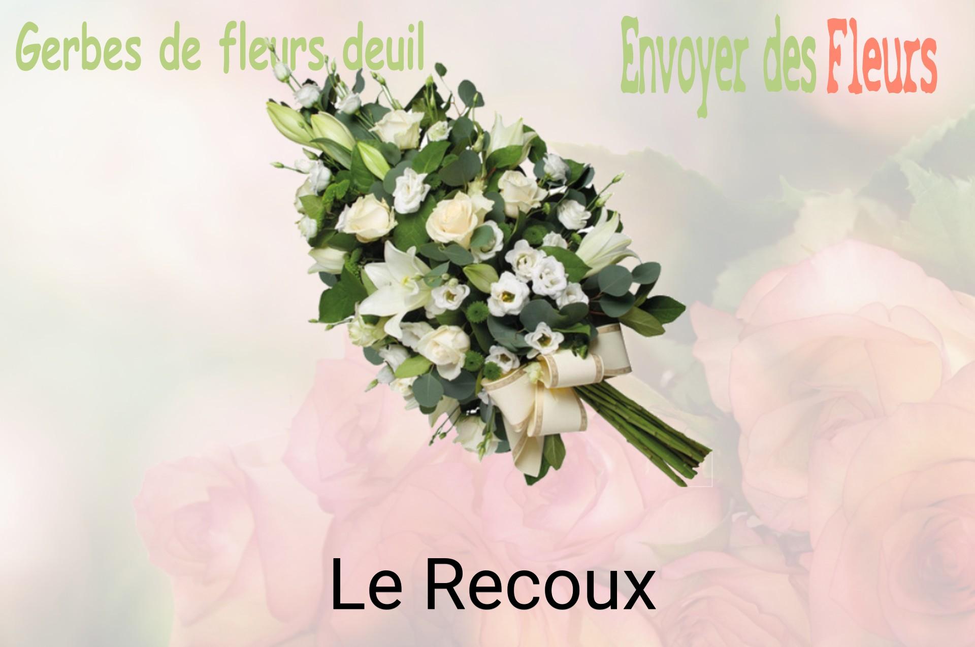 Gerbe de fleurs de deuil livrée à Le Recoux